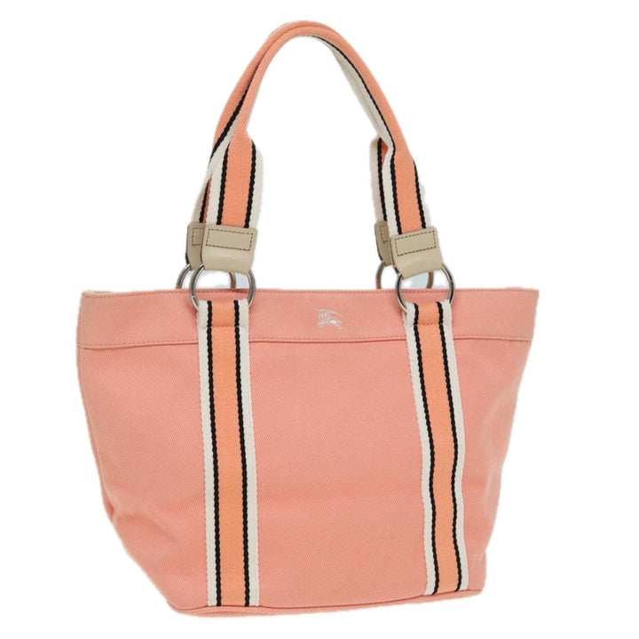 Burberry Blue Label Tote Bag Canvas Pink Auth ti1889