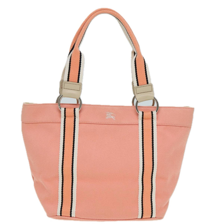 Burberry Blue Label Tote Bag Canvas Pink Auth ti1889