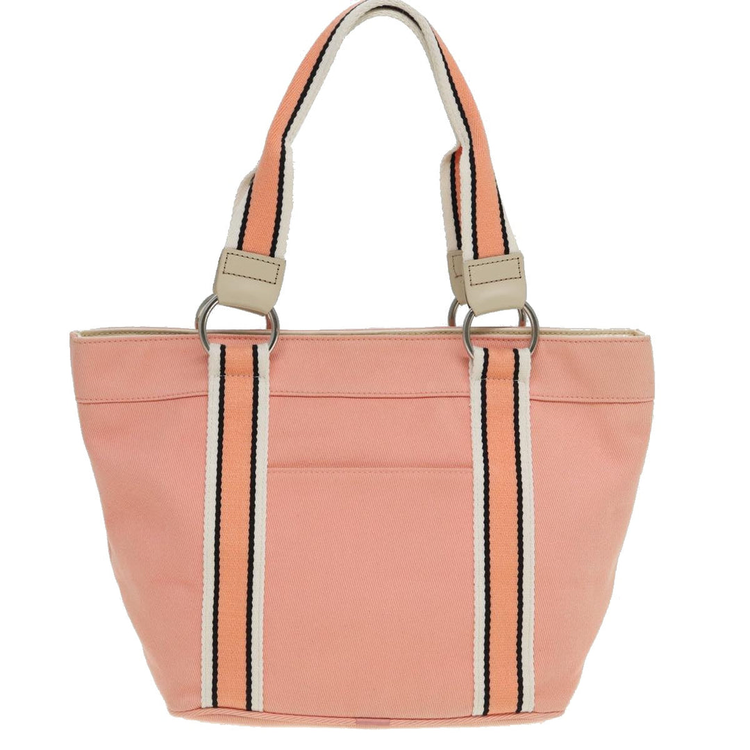 Burberry Blue Label Tote Bag Canvas Pink Auth ti1889