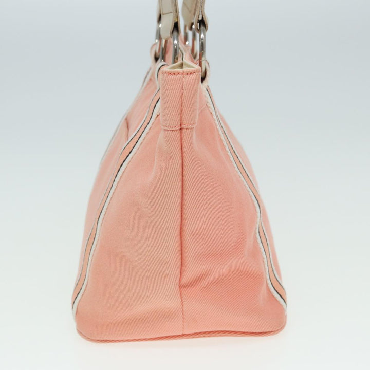 Burberry Blue Label Tote Bag Canvas Pink Auth ti1889