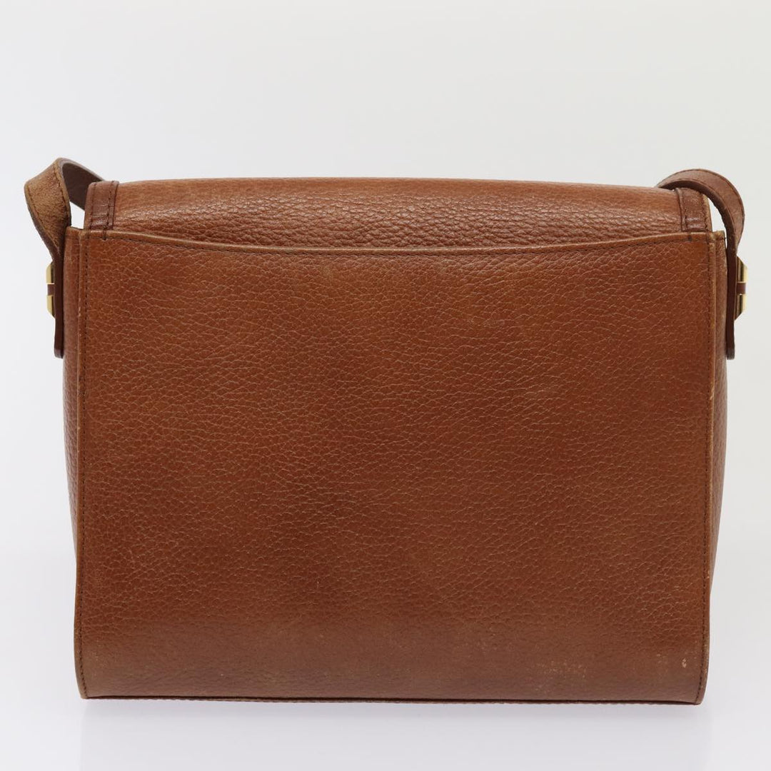 BurberrySs Shoulder Bag Leather 2Set Brown Auth ti1942