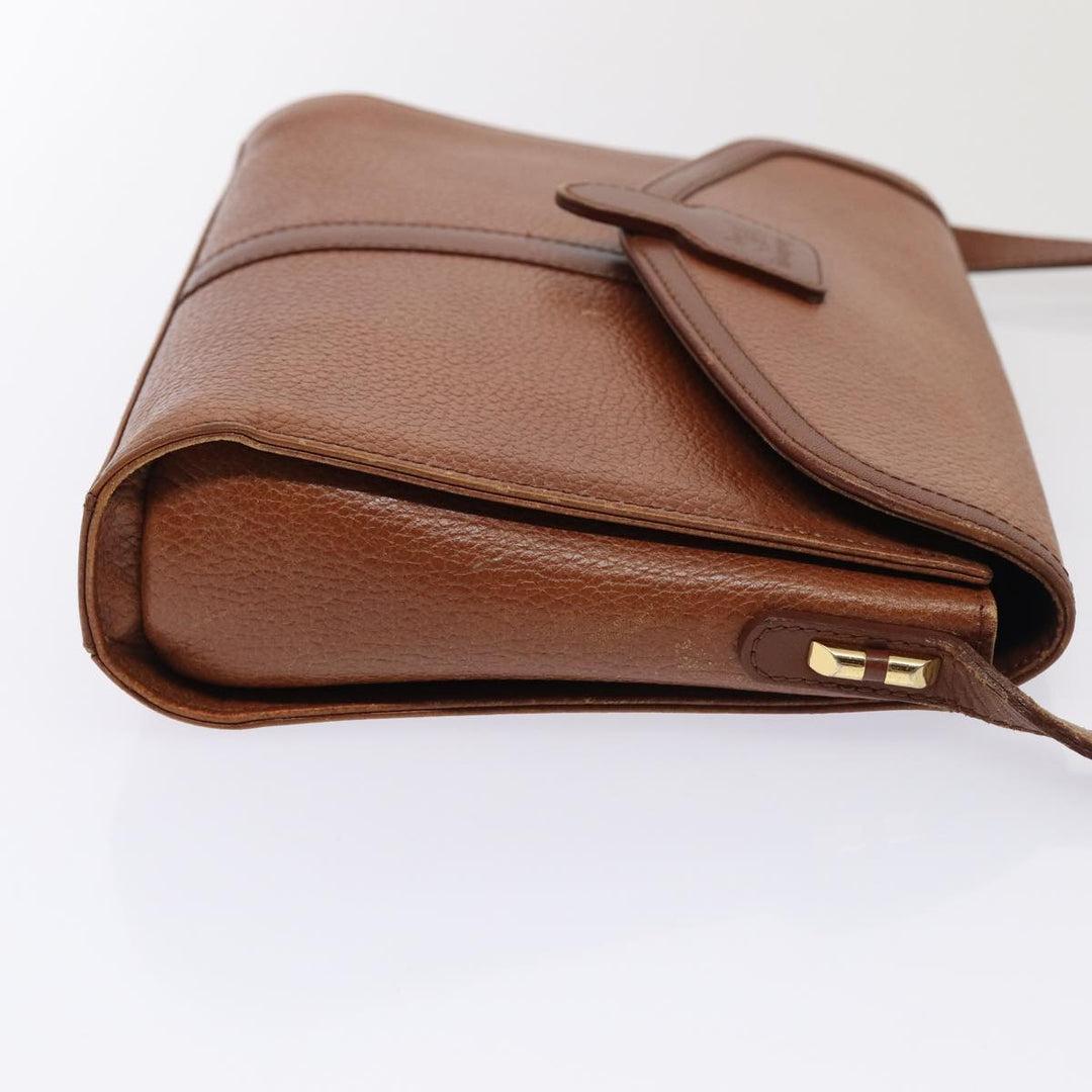 BurberrySs Shoulder Bag Leather 2Set Brown Auth ti1942