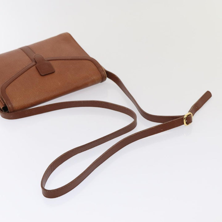 BurberrySs Shoulder Bag Leather 2Set Brown Auth ti1942