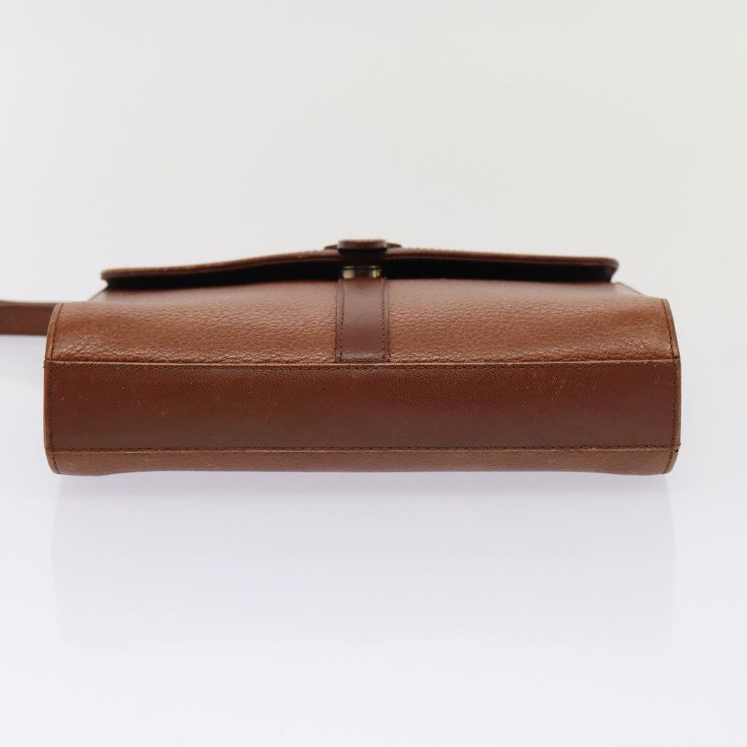 BurberrySs Shoulder Bag Leather 2Set Brown Auth ti1942