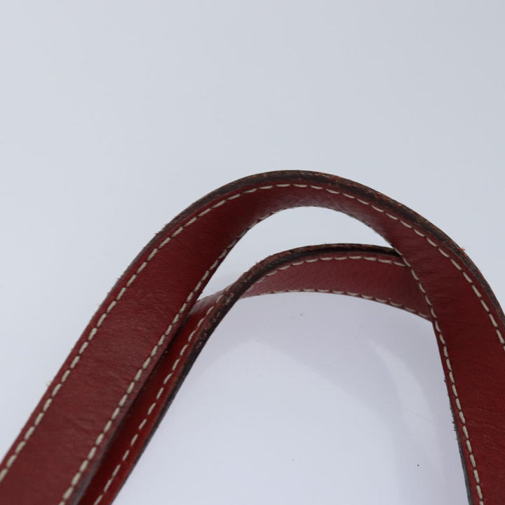 Burberry Nova Check Blue Label Hand Bag Canvas Beige Red Silver Auth ti1948