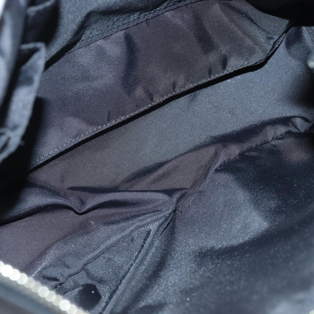 Burberry Blue Label Hand Bag Nylon Black Silver Auth ti1958