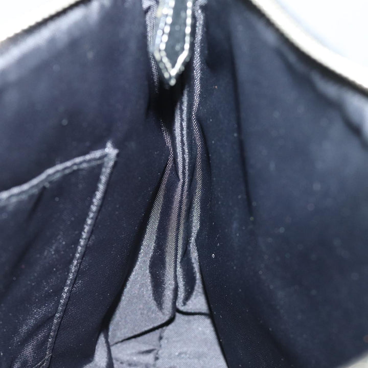 Burberry Blue Label Hand Bag Nylon Black Silver Auth ti1958