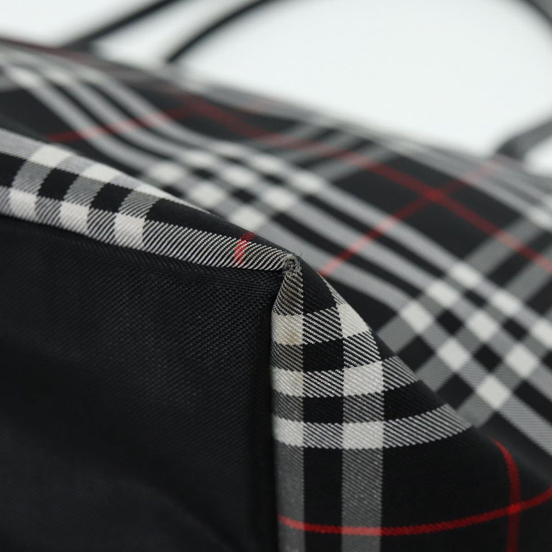 Top Quality BURBERRYSs Blue Label Tote Bag Nylon Black Silver Auth ti1960