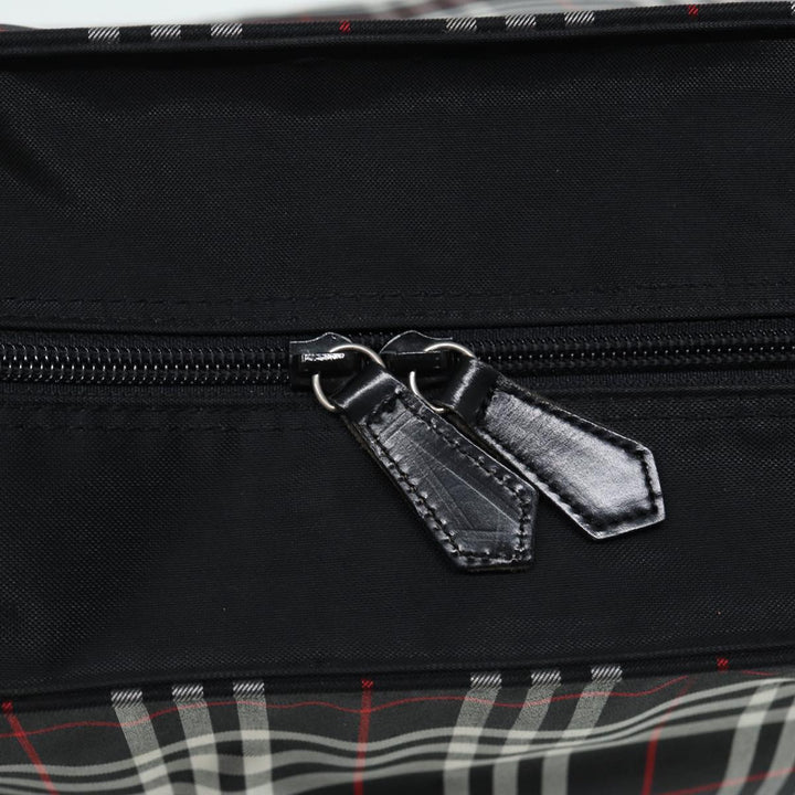 BurberrySs Blue Label Tote Bag Nylon Black Silver Auth ti1960