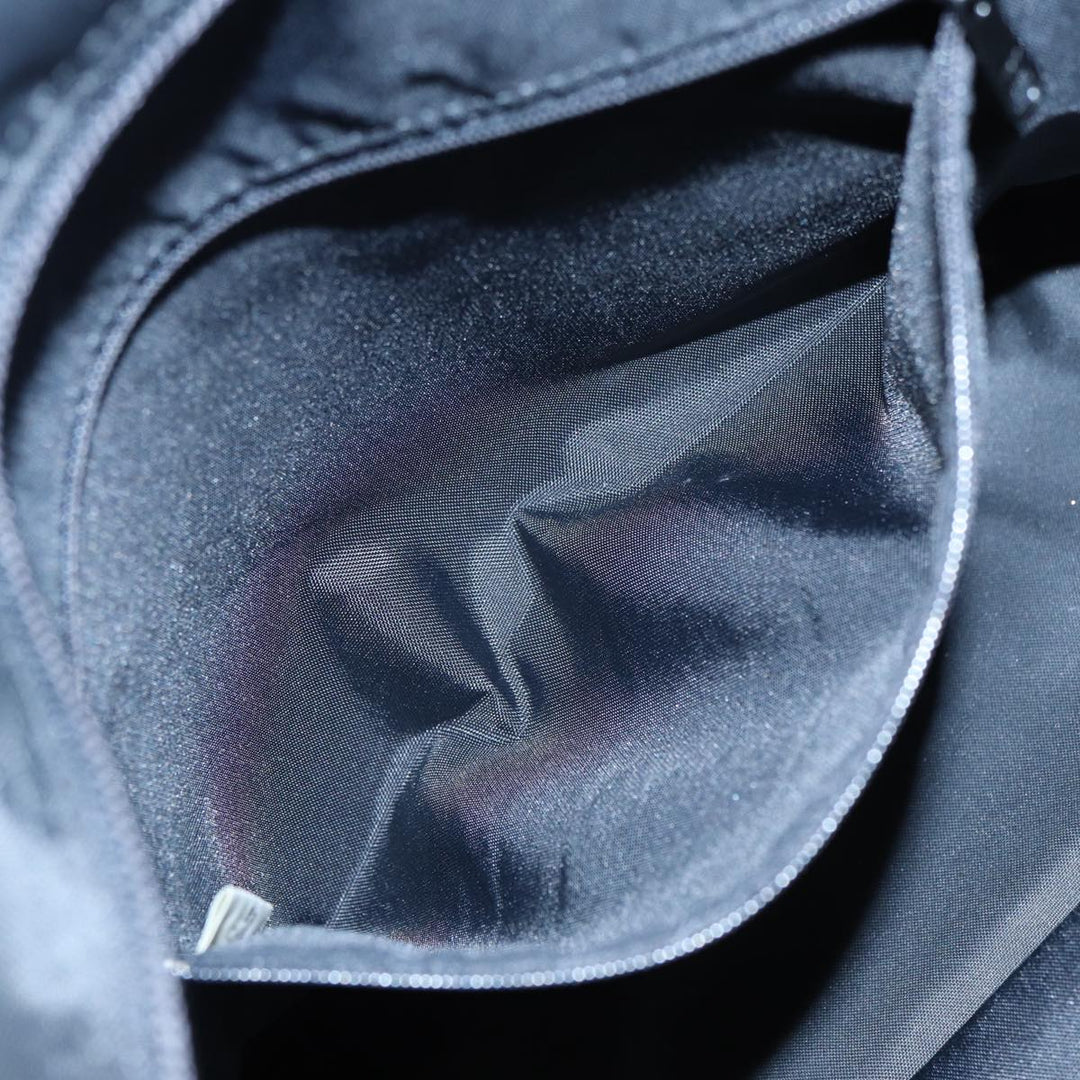 BurberrySs Blue Label Tote Bag Nylon Black Silver Auth ti1960