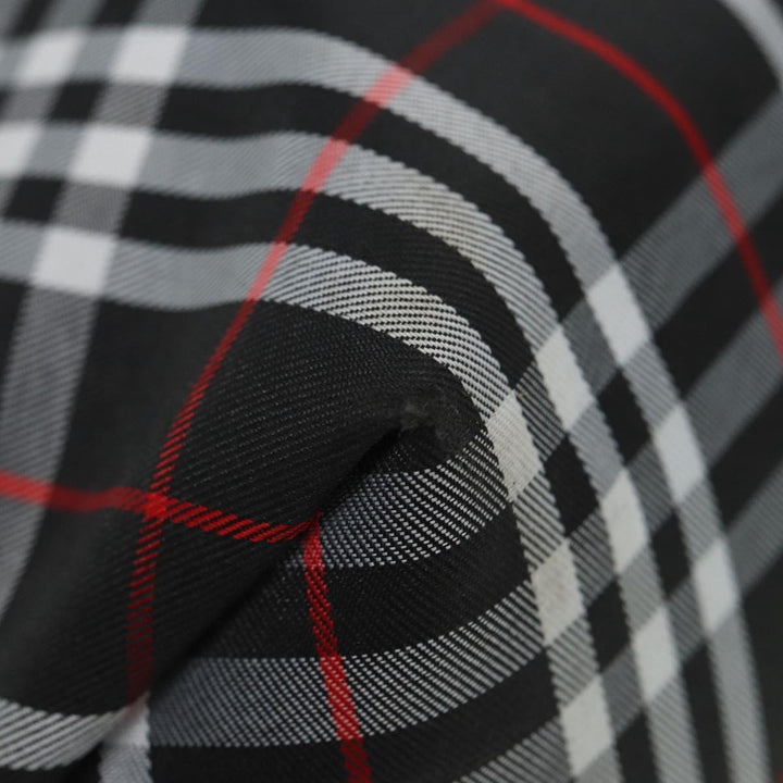 Burberry Nova Check Tote Bag Nylon Black Silver Auth ti1963