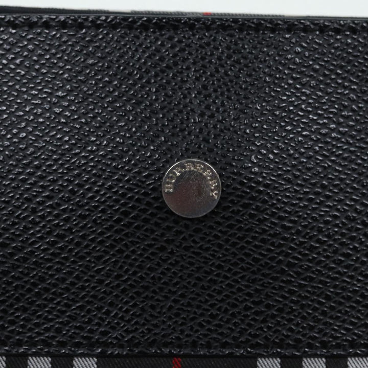 Burberry Nova Check Tote Bag Nylon Black Silver Auth ti1963