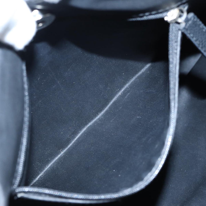 Burberry Nova Check Tote Bag Nylon Black Silver Auth ti1963