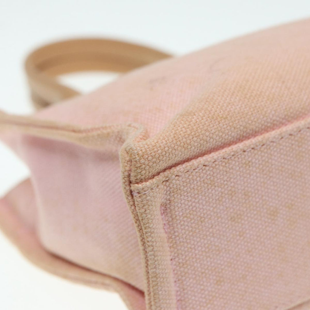 Burberry Blue Label Hand Bag Canvas Pink Beige Auth ti1990