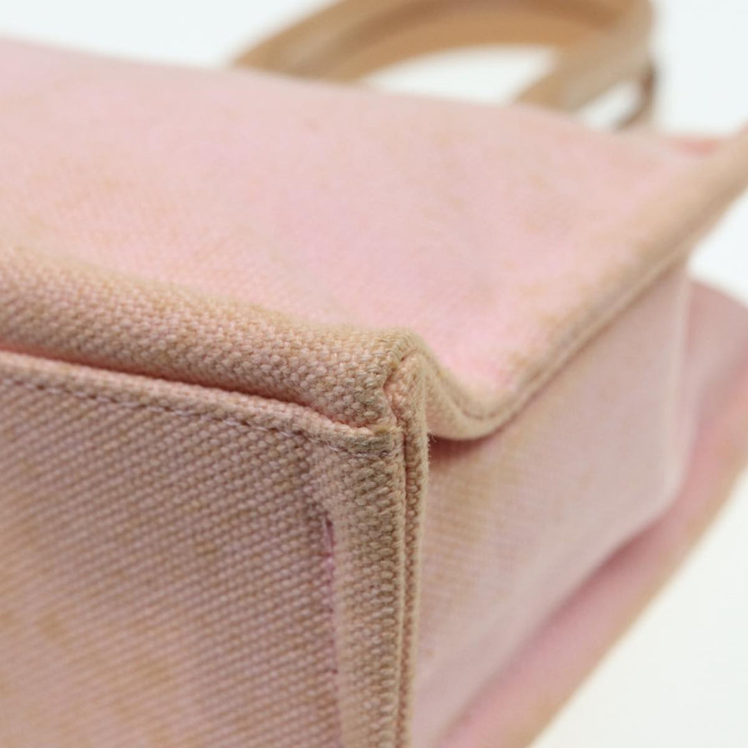 Burberry Blue Label Hand Bag Canvas Pink Beige Auth ti1990