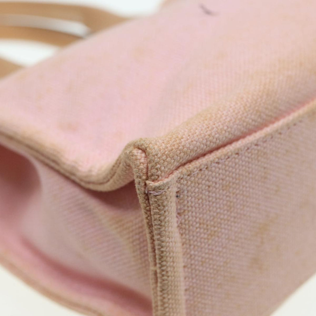 Burberry Blue Label Hand Bag Canvas Pink Beige Auth ti1990