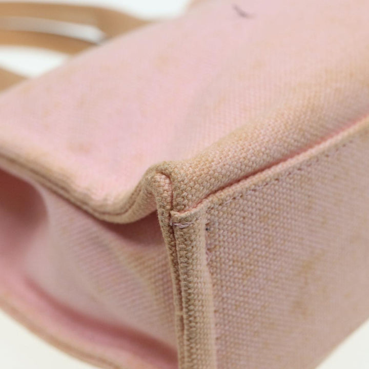 Burberry Blue Label Hand Bag Canvas Pink Beige Auth ti1990
