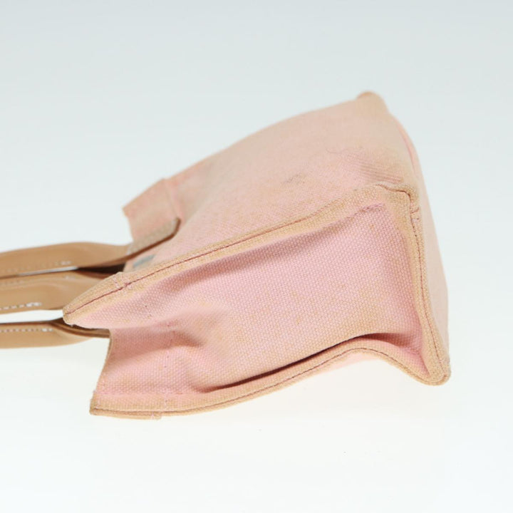 Burberry Blue Label Hand Bag Canvas Pink Beige Auth ti1990