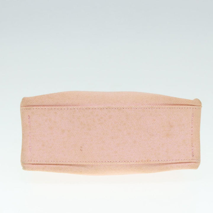 Burberry Blue Label Hand Bag Canvas Pink Beige Auth ti1990