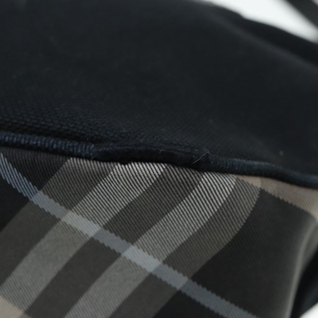 Top Quality Burberry Blue Label Shoulder Bag Canvas Black Silver Auth ti1992