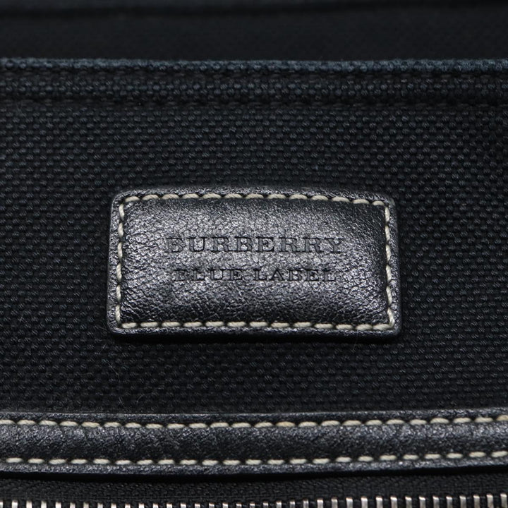 Burberry Blue Label Shoulder Bag Canvas Black Silver Auth ti1992