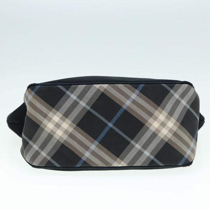 Burberry Blue Label Shoulder Bag Canvas Black Silver Auth ti1992