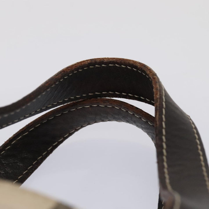 BurberrySs Nova Check Hand Bag Canvas 2Set Beige Black Auth ti1995