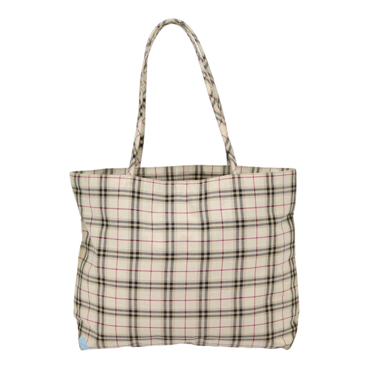 Burberry Nova Check Tote Bag Canvas Beige Auth ti2000