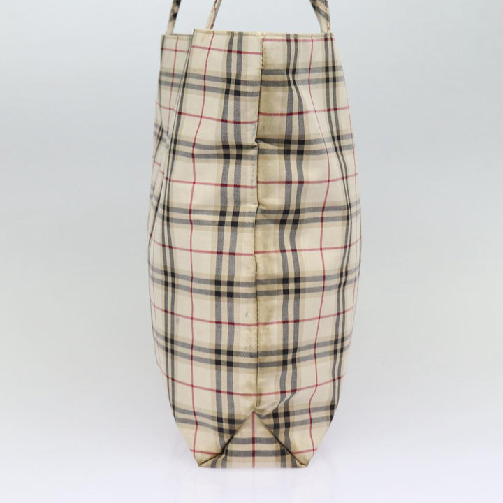 Burberry Nova Check Tote Bag Canvas Beige Auth ti2000