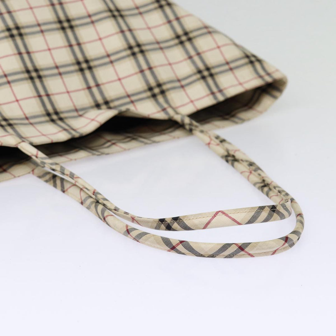 Burberry Nova Check Tote Bag Canvas Beige Auth ti2000