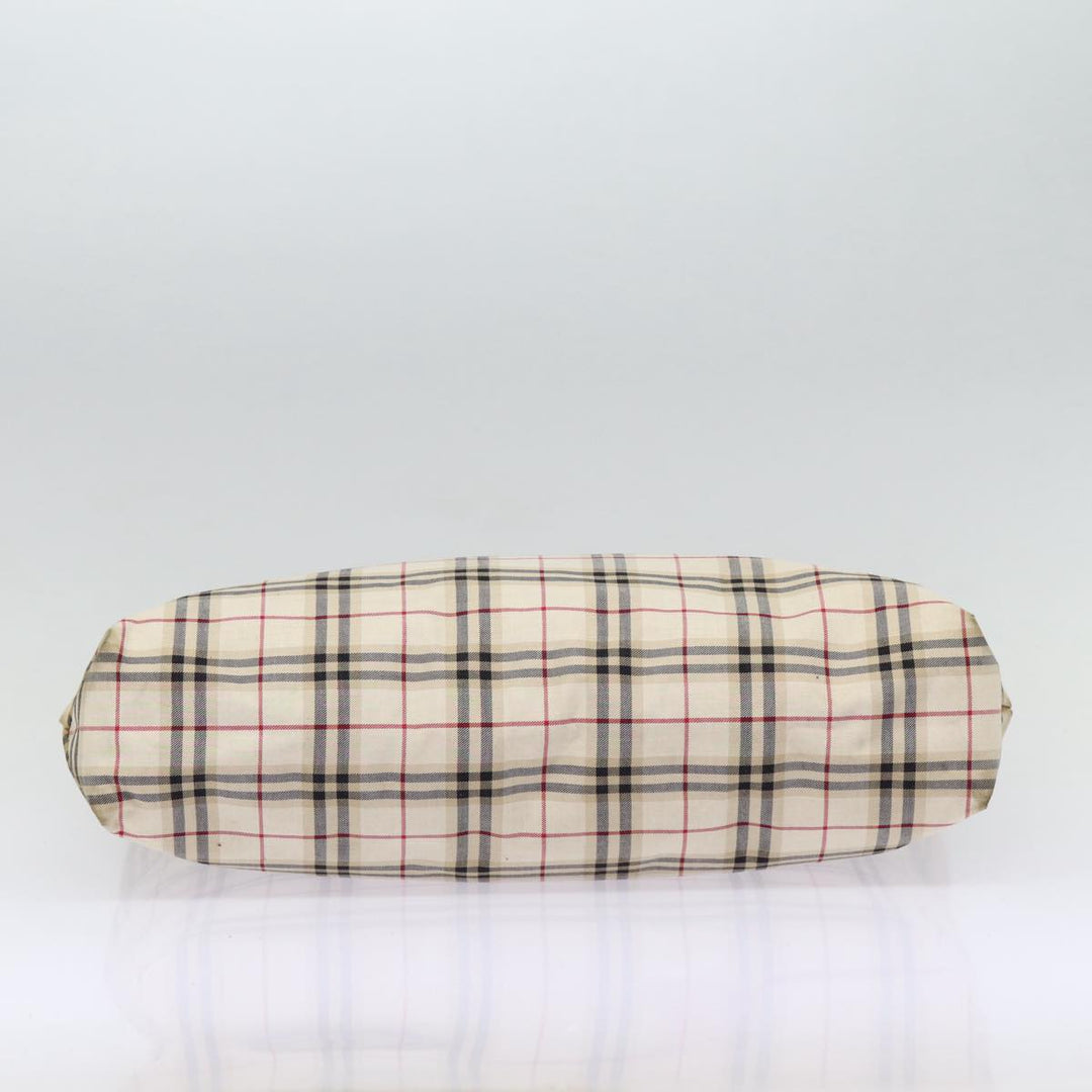 Burberry Nova Check Tote Bag Canvas Beige Auth ti2000
