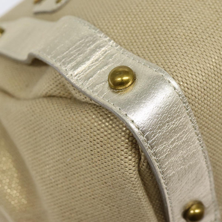 Burberry Blue Label Shoulder Bag Leather Beige Gold Auth ti2004