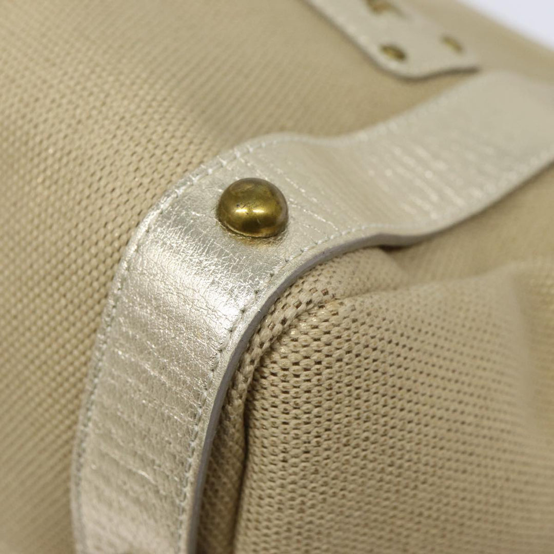 Burberry Blue Label Shoulder Bag Leather Beige Gold Auth ti2004