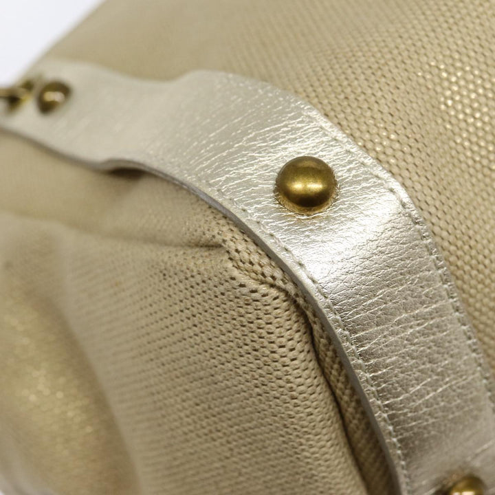 Burberry Blue Label Shoulder Bag Leather Beige Gold Auth ti2004