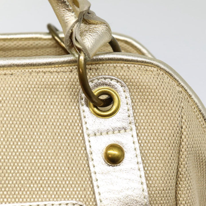 Burberry Blue Label Shoulder Bag Leather Beige Gold Auth ti2004