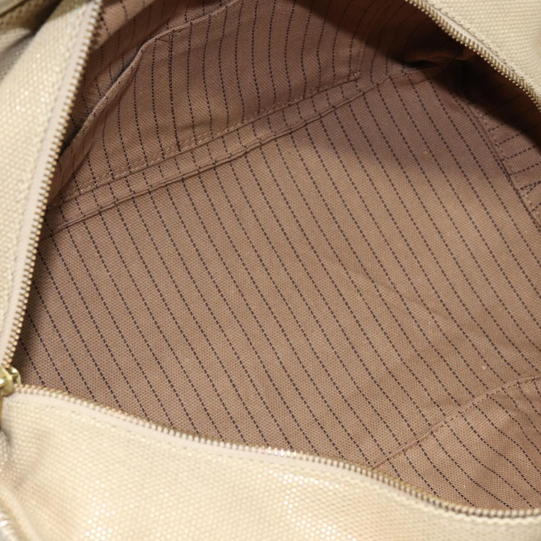 Burberry Blue Label Shoulder Bag Leather Beige Gold Auth ti2004
