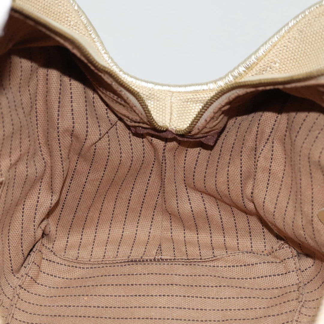 Burberry Blue Label Shoulder Bag Leather Beige Gold Auth ti2004