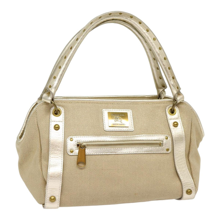 Burberry Blue Label Shoulder Bag Leather Beige Gold Auth ti2004