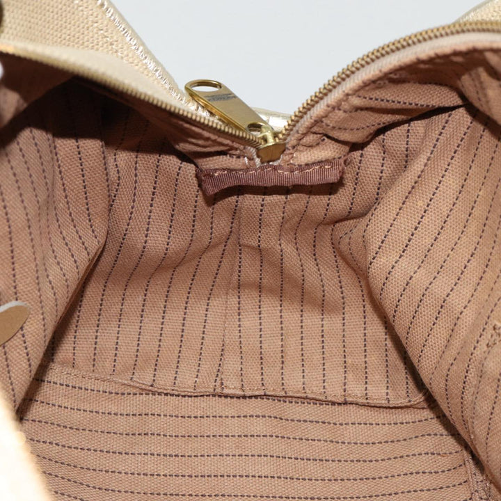 Burberry Blue Label Shoulder Bag Leather Beige Gold Auth ti2004