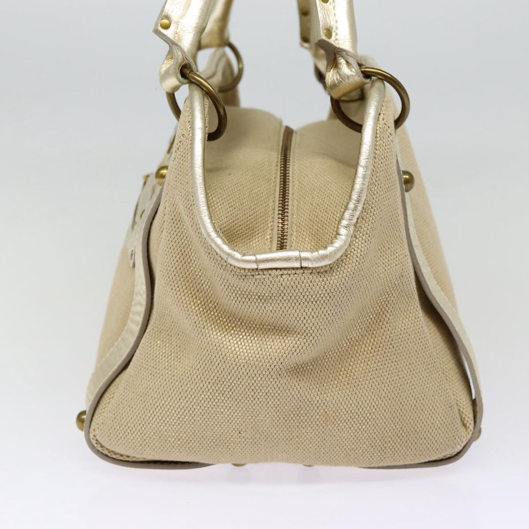 Burberry Blue Label Shoulder Bag Leather Beige Gold Auth ti2004