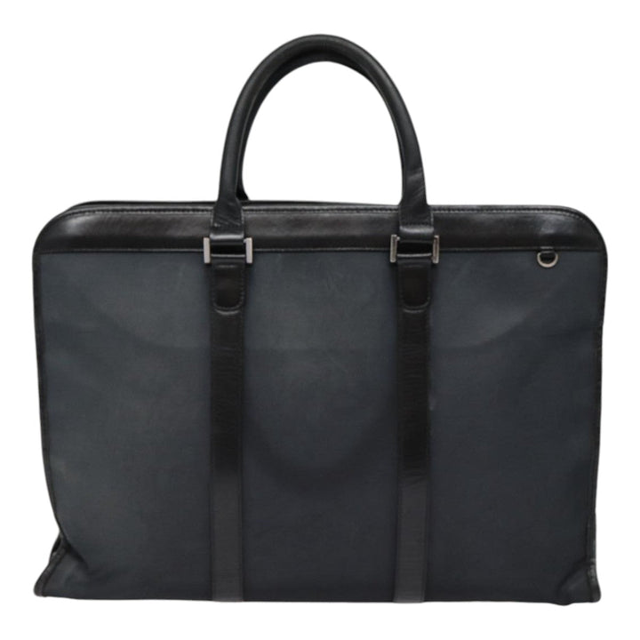 Burberry Black label Hand Bag Nylon Black Silver Auth ti2017