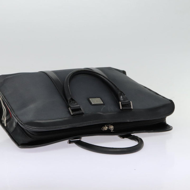 Burberry Black label Hand Bag Nylon Black Silver Auth ti2017