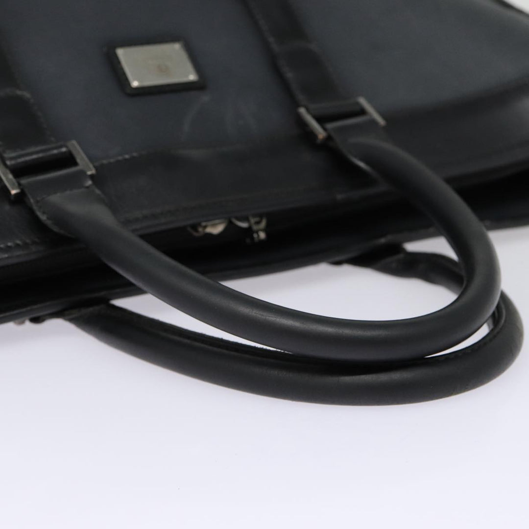 Burberry Black label Hand Bag Nylon Black Silver Auth ti2017
