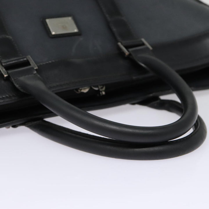 Burberry Black label Hand Bag Nylon Black Silver Auth ti2017