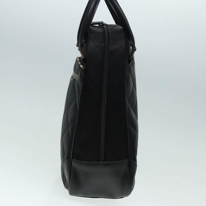 Burberry Hand Bag Nylon Black Silver Auth ti2024