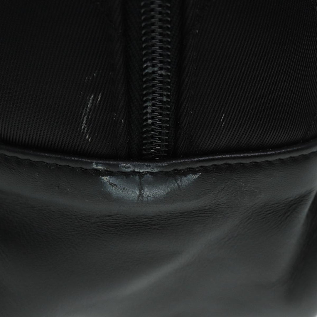 Burberry Hand Bag Nylon Black Silver Auth ti2024