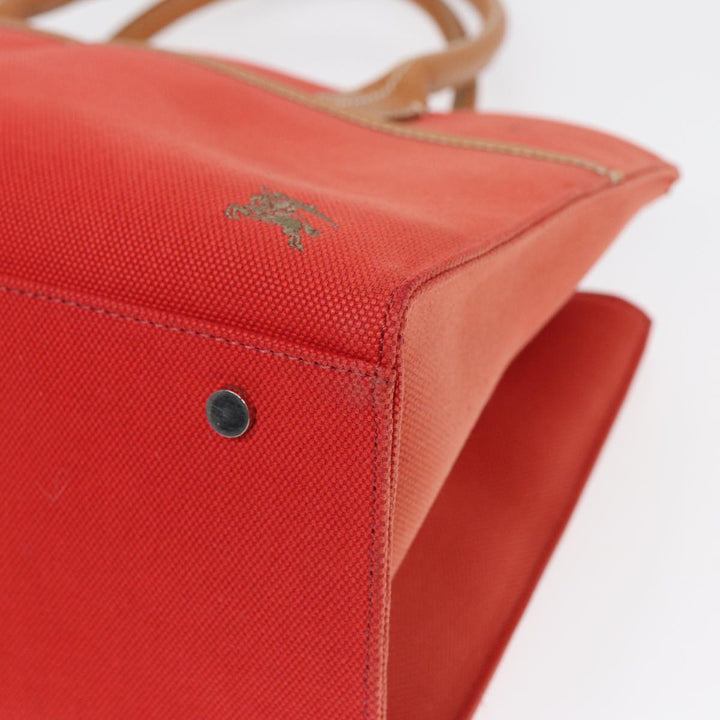 Burberry Blue Label Hand Bag Canvas Leather Orange Brown Auth ti2027