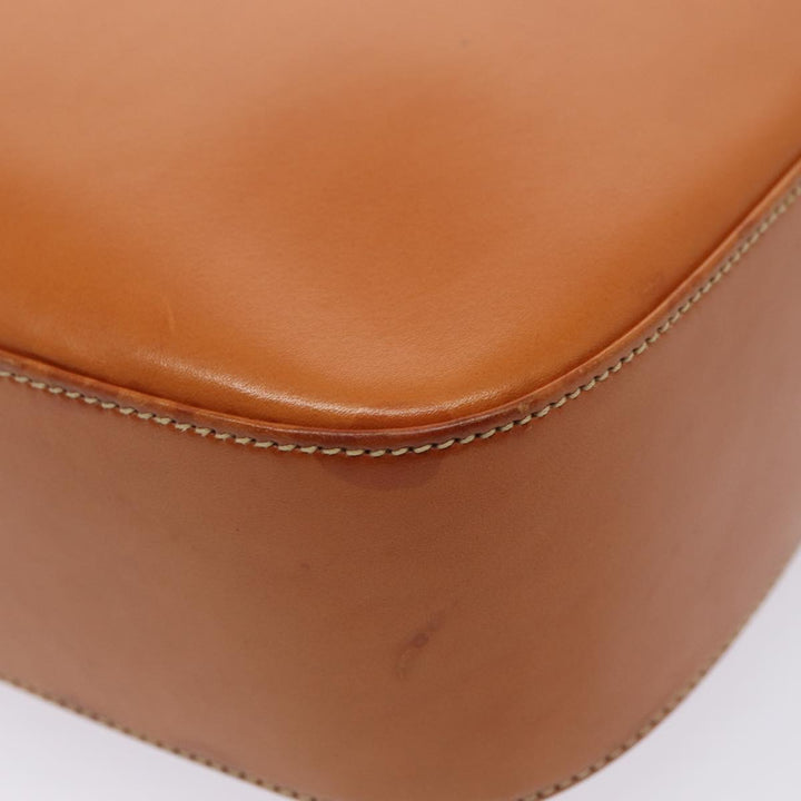 Burberry Shoulder Bag Leather Brown Silver Auth ti2043