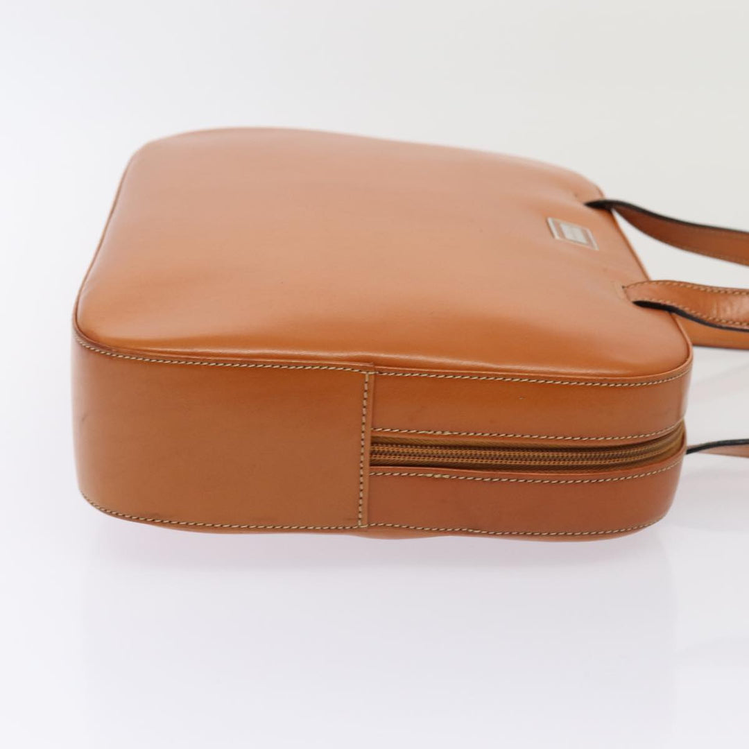 Burberry Shoulder Bag Leather Brown Silver Auth ti2043