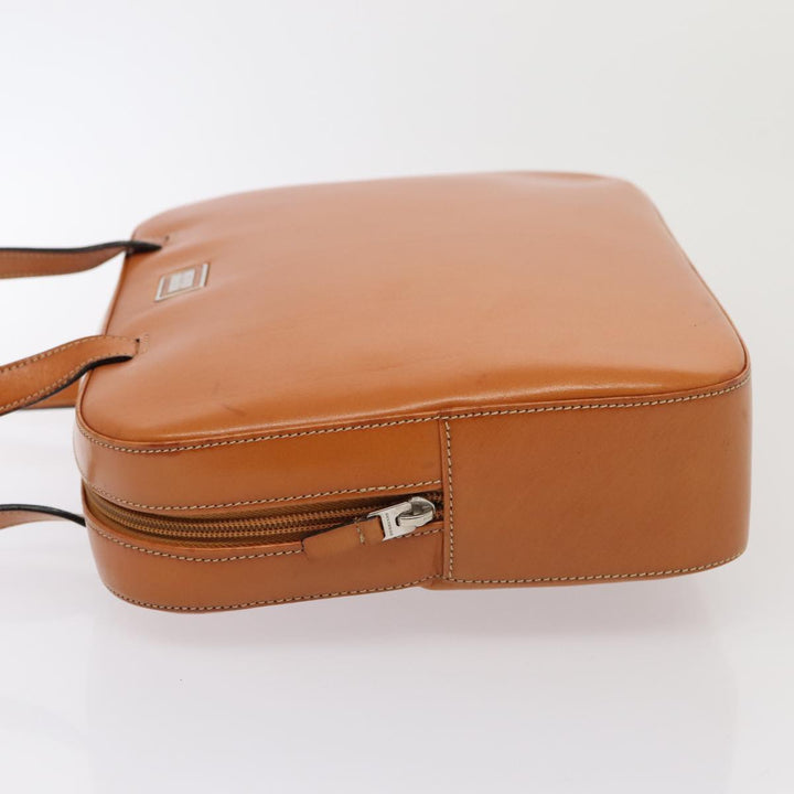 Burberry Shoulder Bag Leather Brown Silver Auth ti2043
